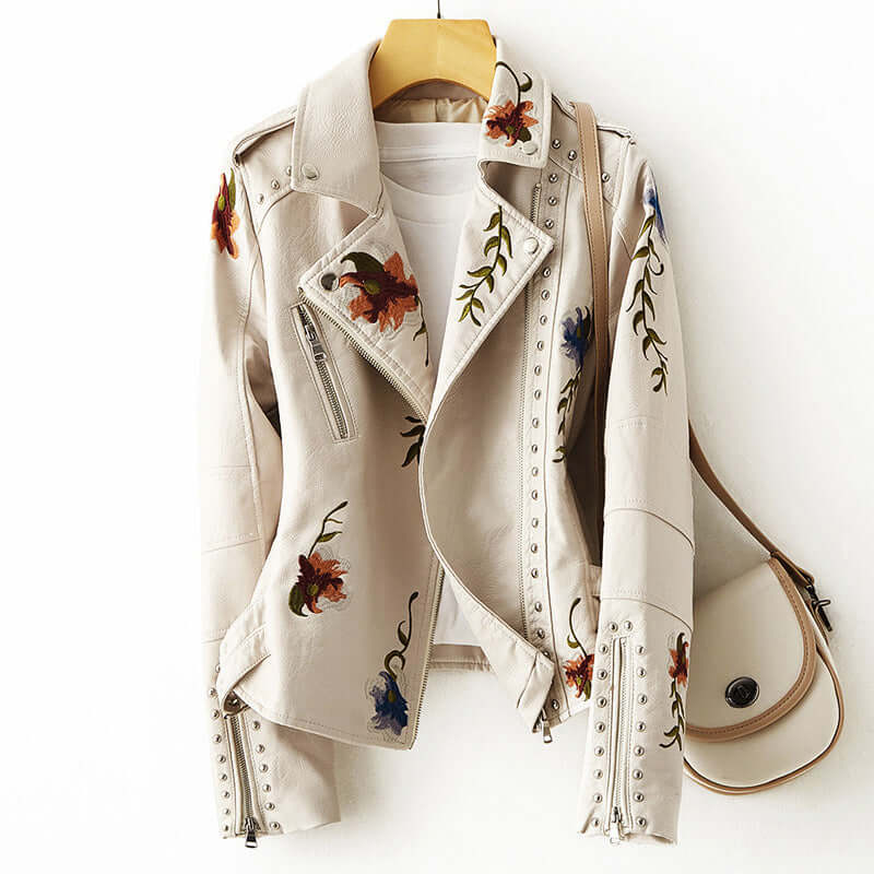 Veste femme rétro fleurs style chic