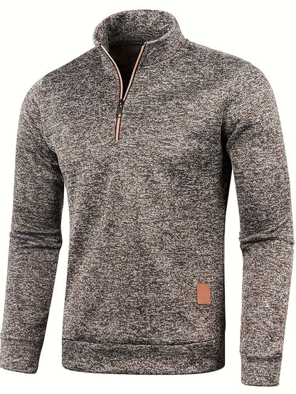 Pull homme chaud zippé hiver