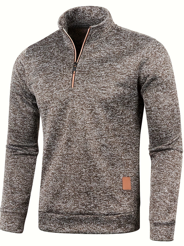 Pull homme chaud zippé hiver