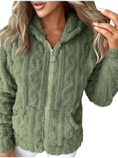 Sweat à capuche doux et confortable avec fermeture éclair