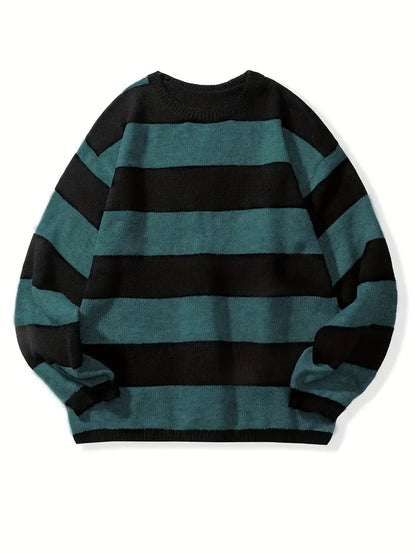 Pull pour homme style rétro à rayures