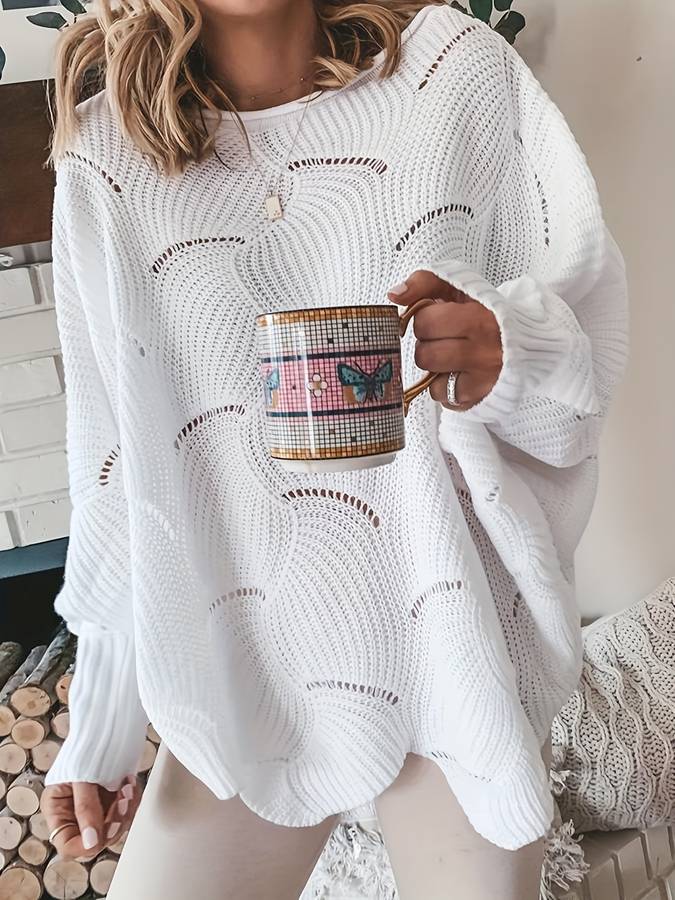 Pull en maille simple style décontracté