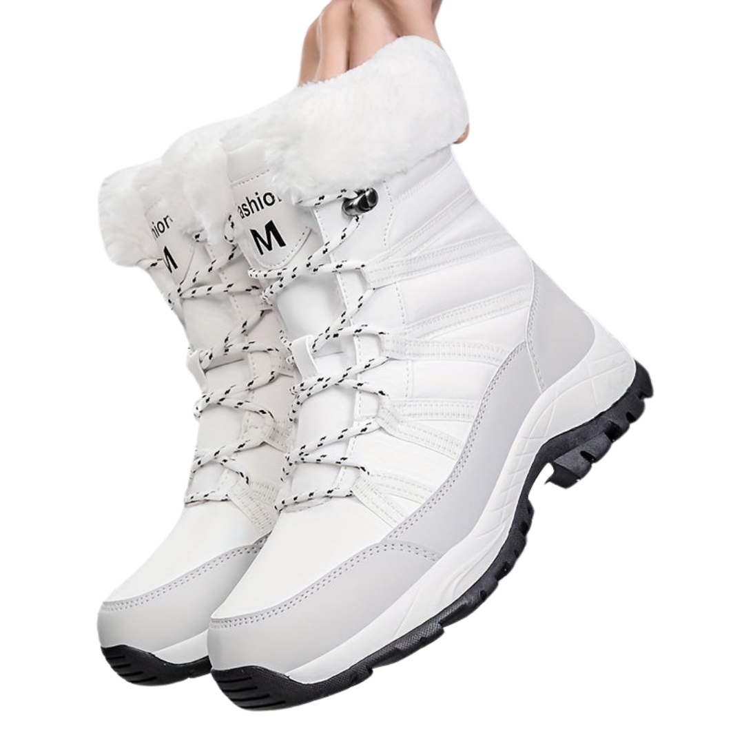 Bottes d'hiver femme, tige haute, chaudes, semelle profilée