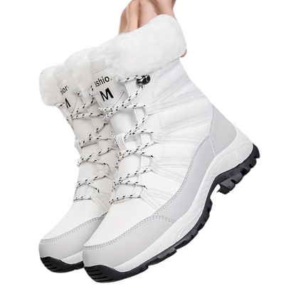 Bottes d'hiver femme, tige haute, chaudes, semelle profilée