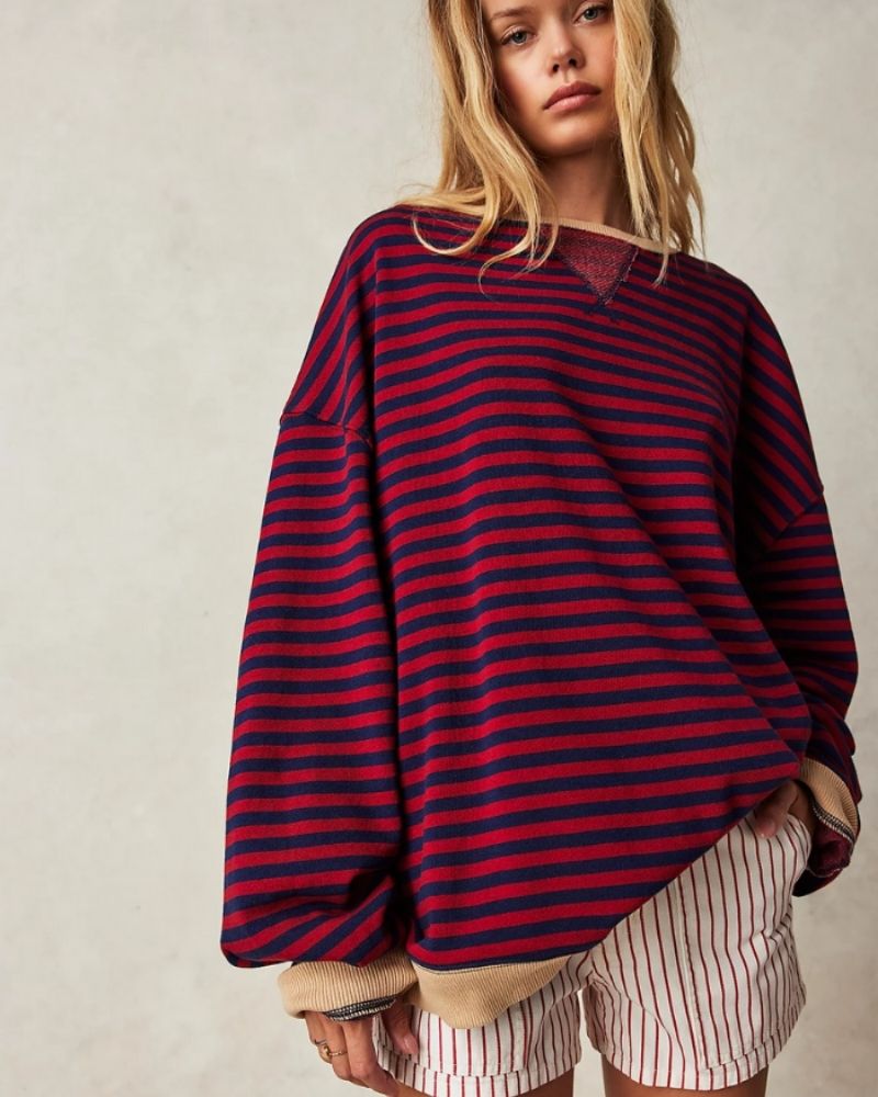 Pull oversize rayé confortable