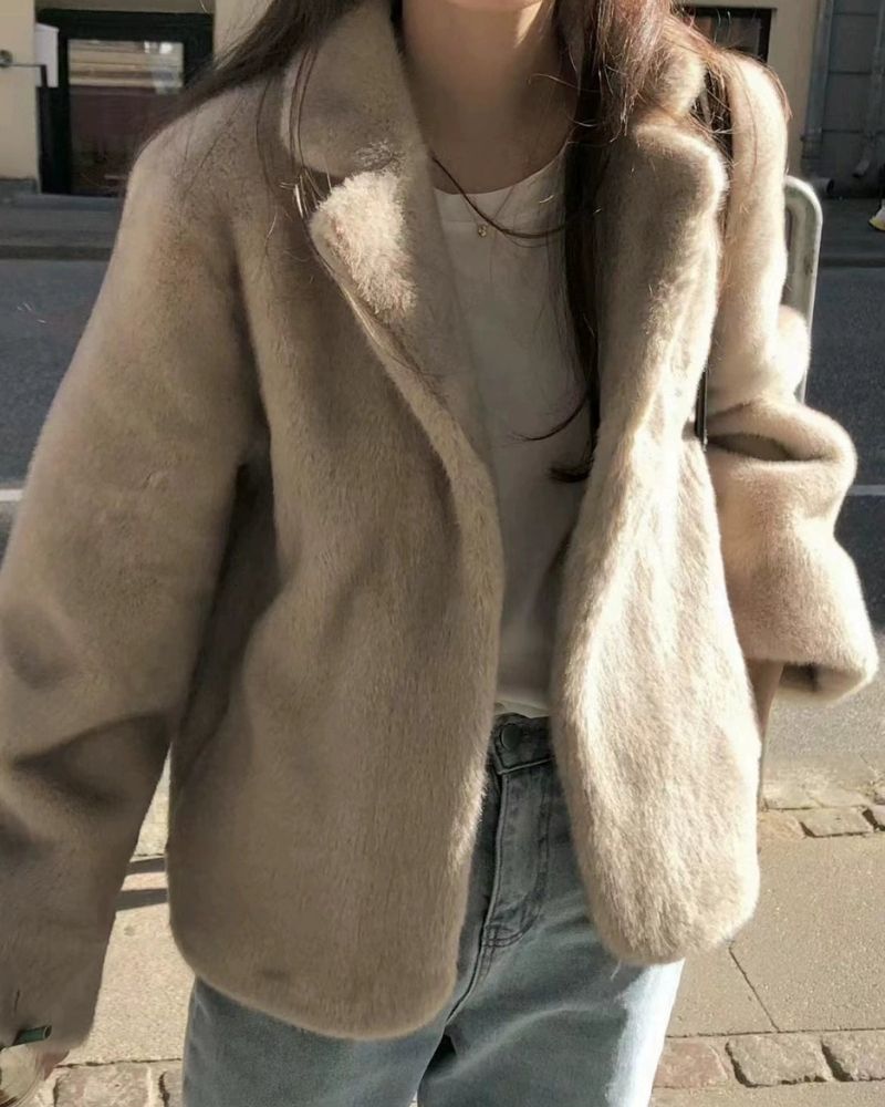 Écharpe femme Manteau Teddy Doux