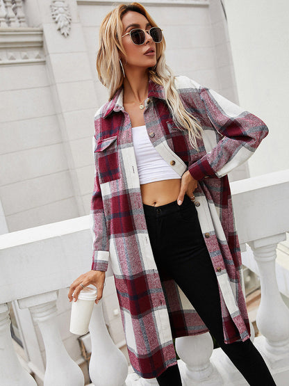 Chemise-veste à carreaux oversize en flanelle