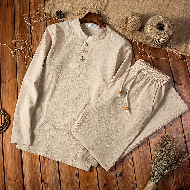 Ensemble Confort : Chemise manches longues et pantalon élastique
