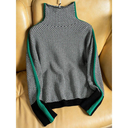 Maille élégante | Pull col roulé Premium Femme