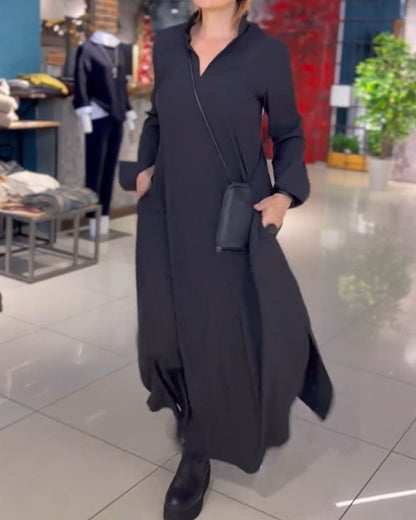 Robe de soirée longue élégante avec fente latérale
