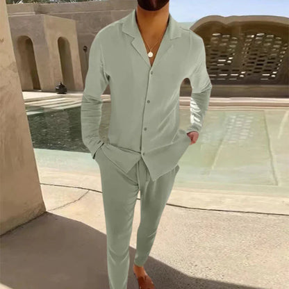 Chemise en lin élégante homme style classique