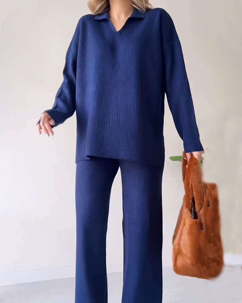 Ensembles tricotés décontractés pour femmes jumelles