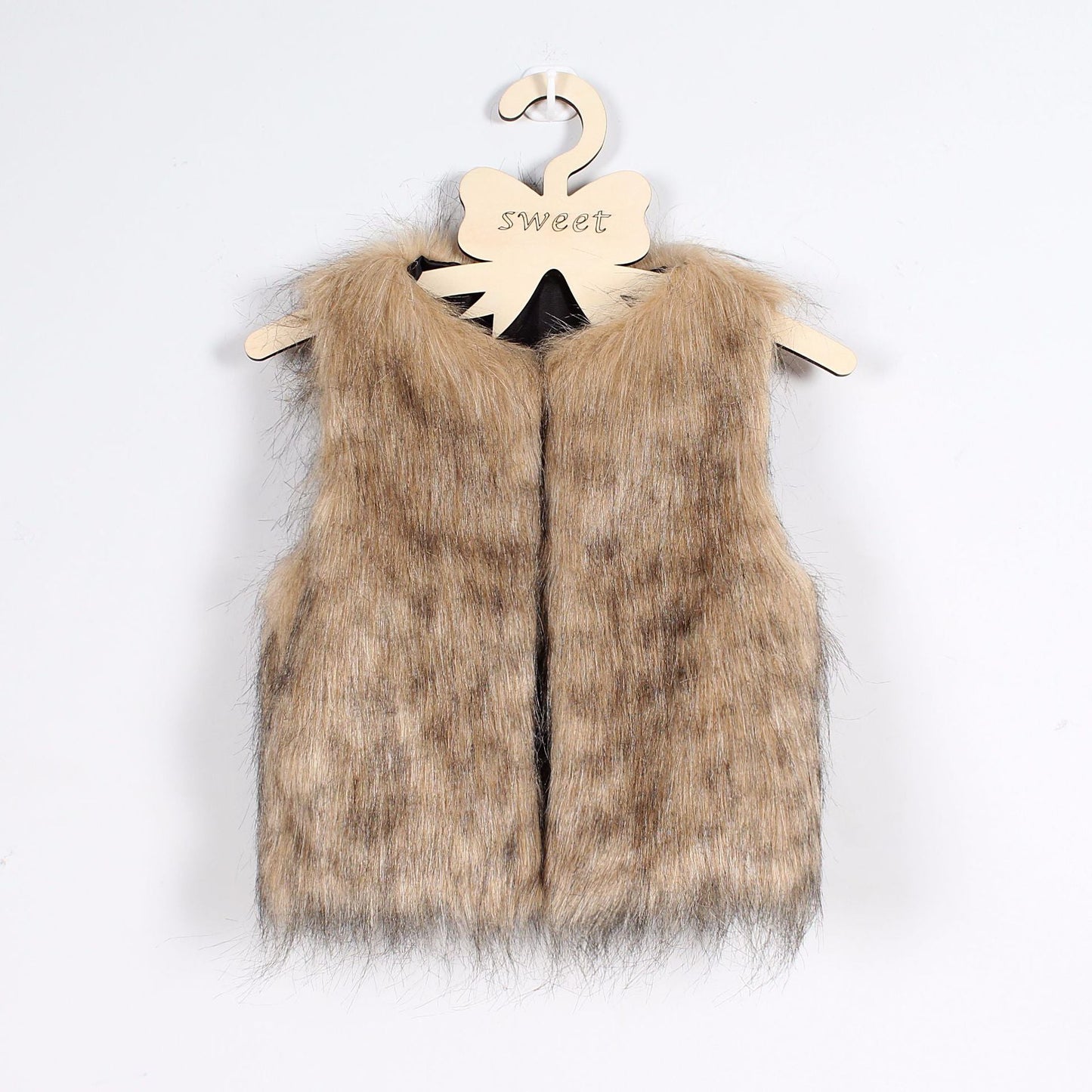 Gilet en fausse fourrure pour femme Doux Élégant Coupe ajustée