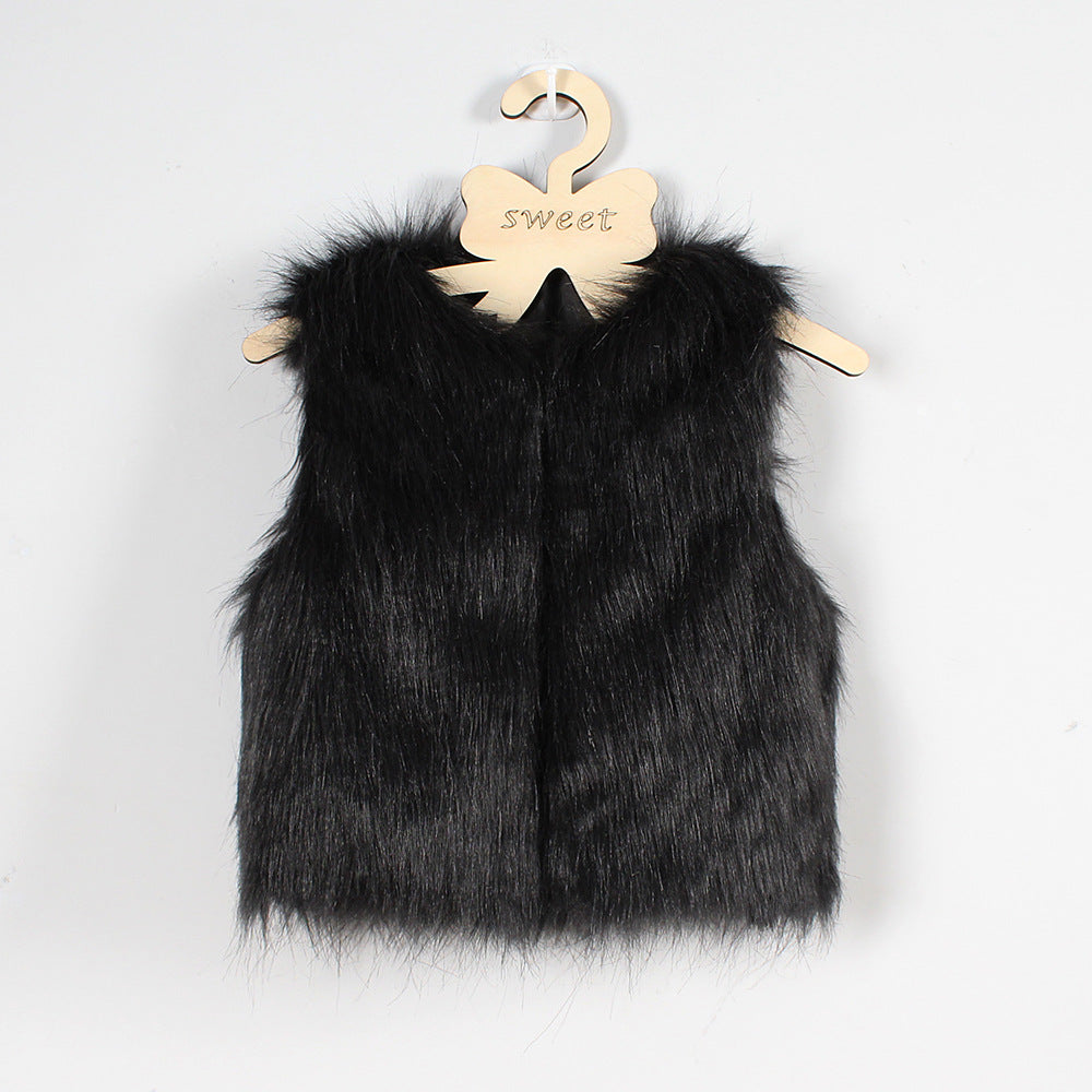 Gilet en fausse fourrure pour femme Doux Élégant Coupe ajustée