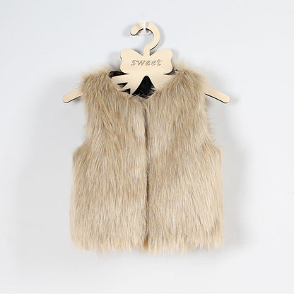 Gilet en fausse fourrure pour femme Doux Élégant Coupe ajustée