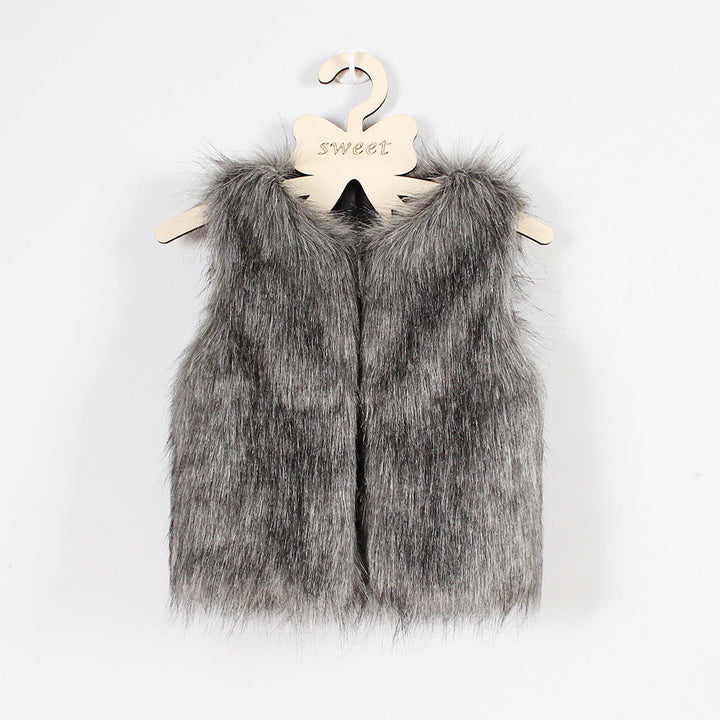 Gilet en fausse fourrure pour femme Doux Élégant Coupe ajustée