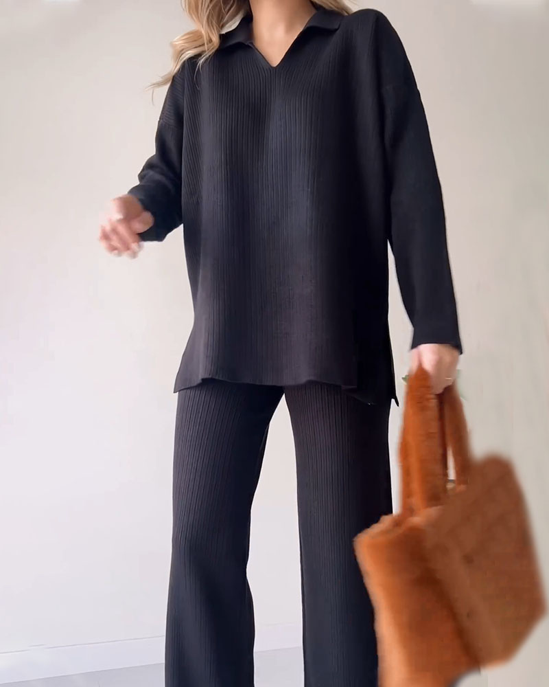 Ensembles tricotés décontractés pour femmes jumelles