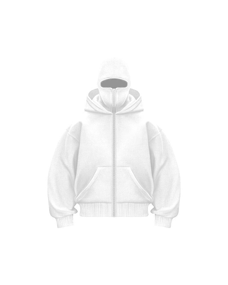 Veste à capuche chaude double capuche fermeture éclair