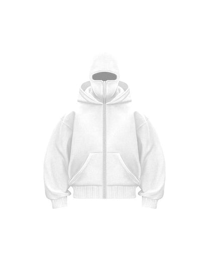 Veste à capuche chaude double capuche fermeture éclair