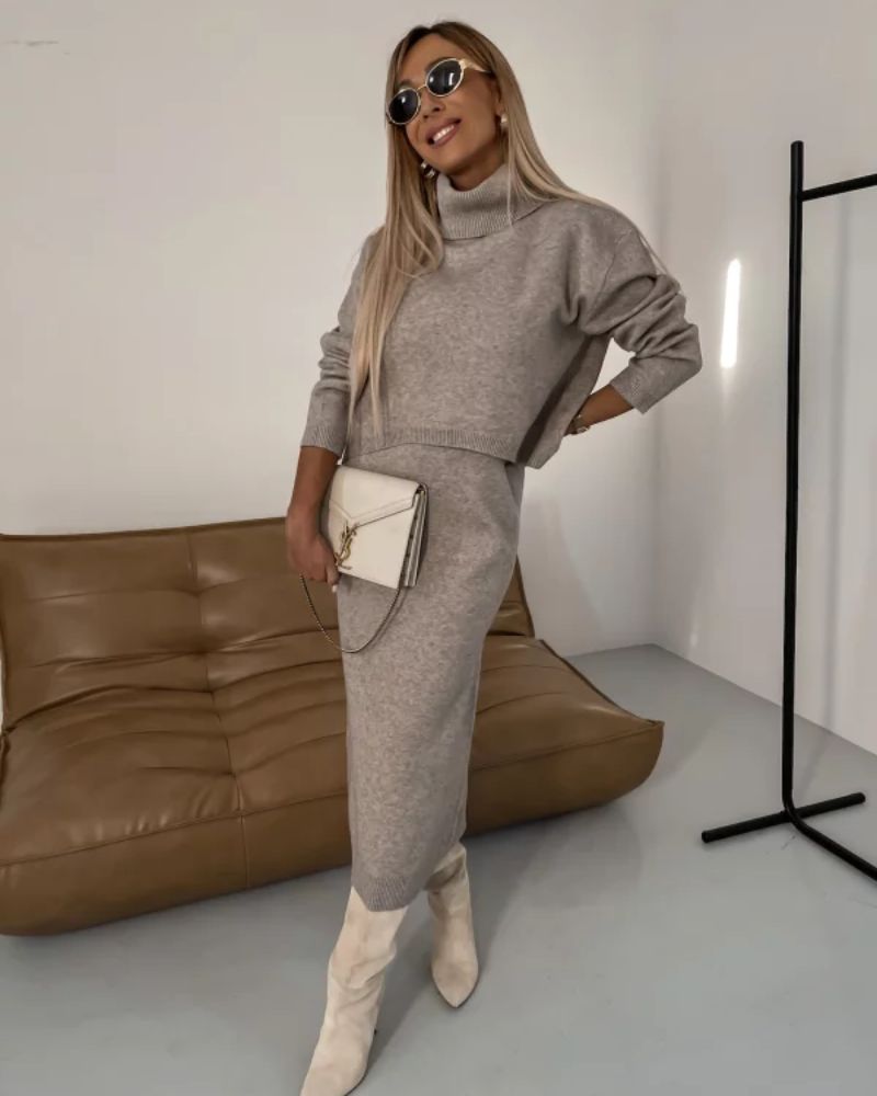 Robe tricotée femme design moderne