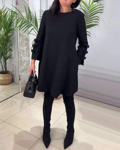 Robe élégante manches longues chic