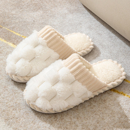 Chaussons confortables pour femmes, semelle intérieure en fourrure