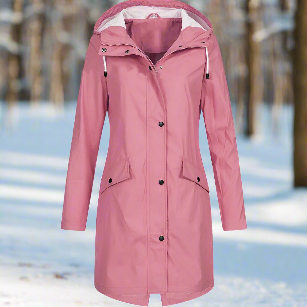 Imperméable à capuche ample pour femme