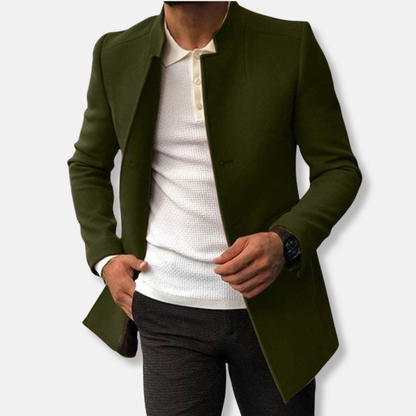 Robe slim en mélange de laine, col ras du cou, longueur hanches