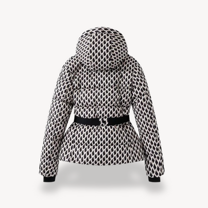 Damen Winterjacke Daunenfüllung mit Gürtel - IdealeKleiden