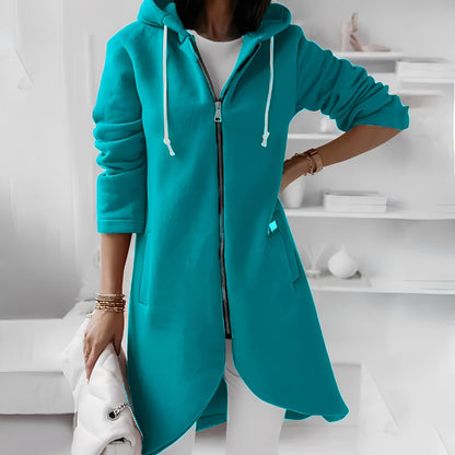 Veste longue à capuche pour femme Confortable et stylée