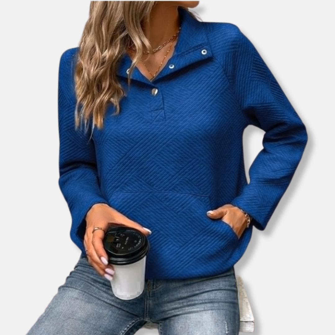Sweat-shirt douillet avec col en coton