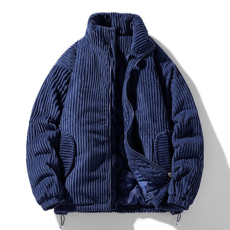 Veste élégante unisexe en velours côtelé Douce et confortable