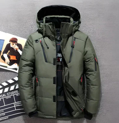 Doudoune d'hiver imperméable à capuche isolée