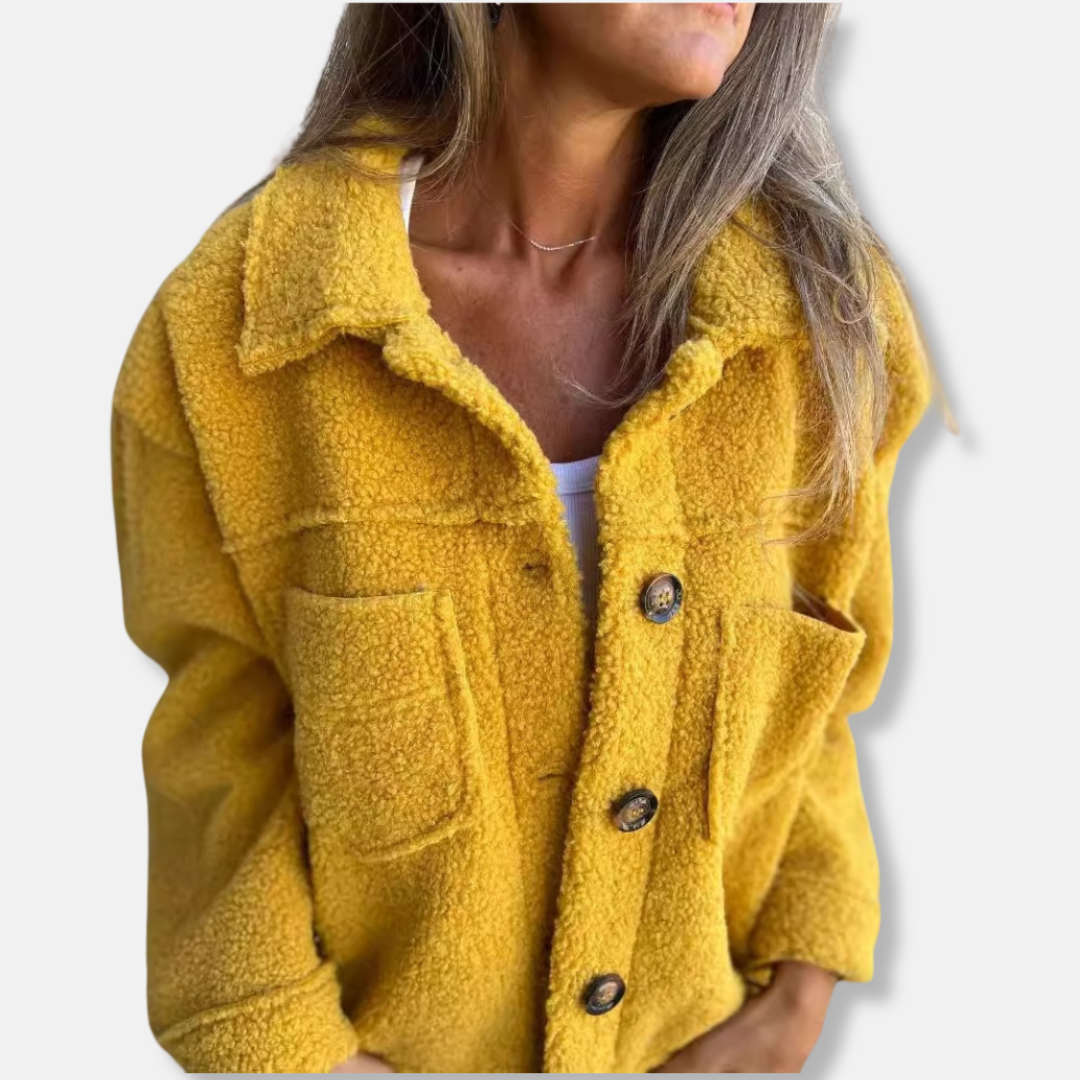 Weiche Sherpa-Jacke Flauschig Warme Passform - IdealeKleiden