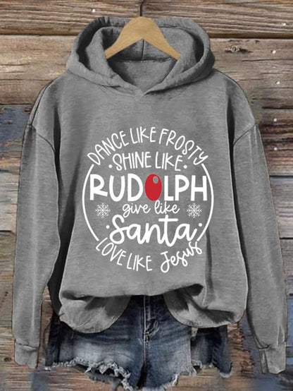 Hoodie de Noël femme Festif Rouge
