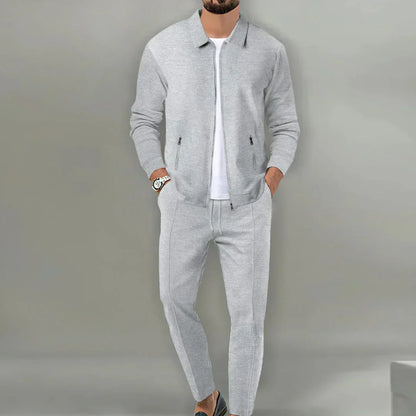 Survêtement décontracté homme beige - Ensemble 2 pièces stylé