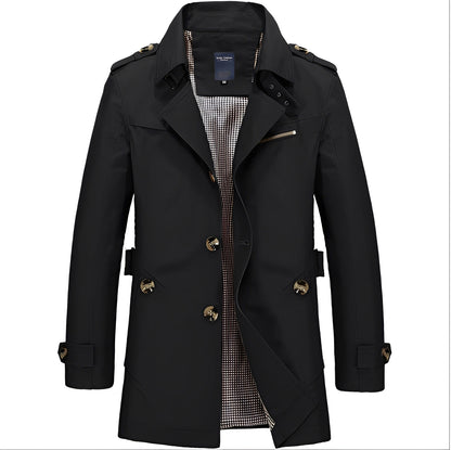 Trench-coat coupe-vent élégant pour homme