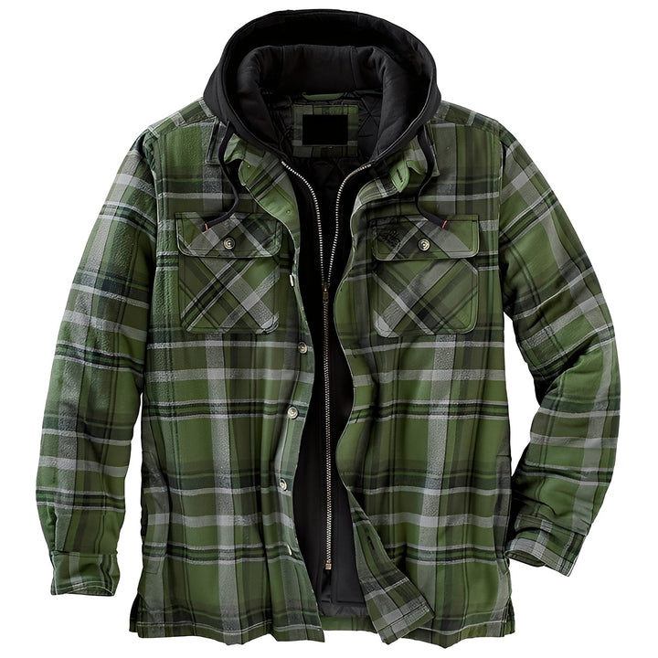 Veste en flanelle pour homme, motif à carreaux, style décontracté