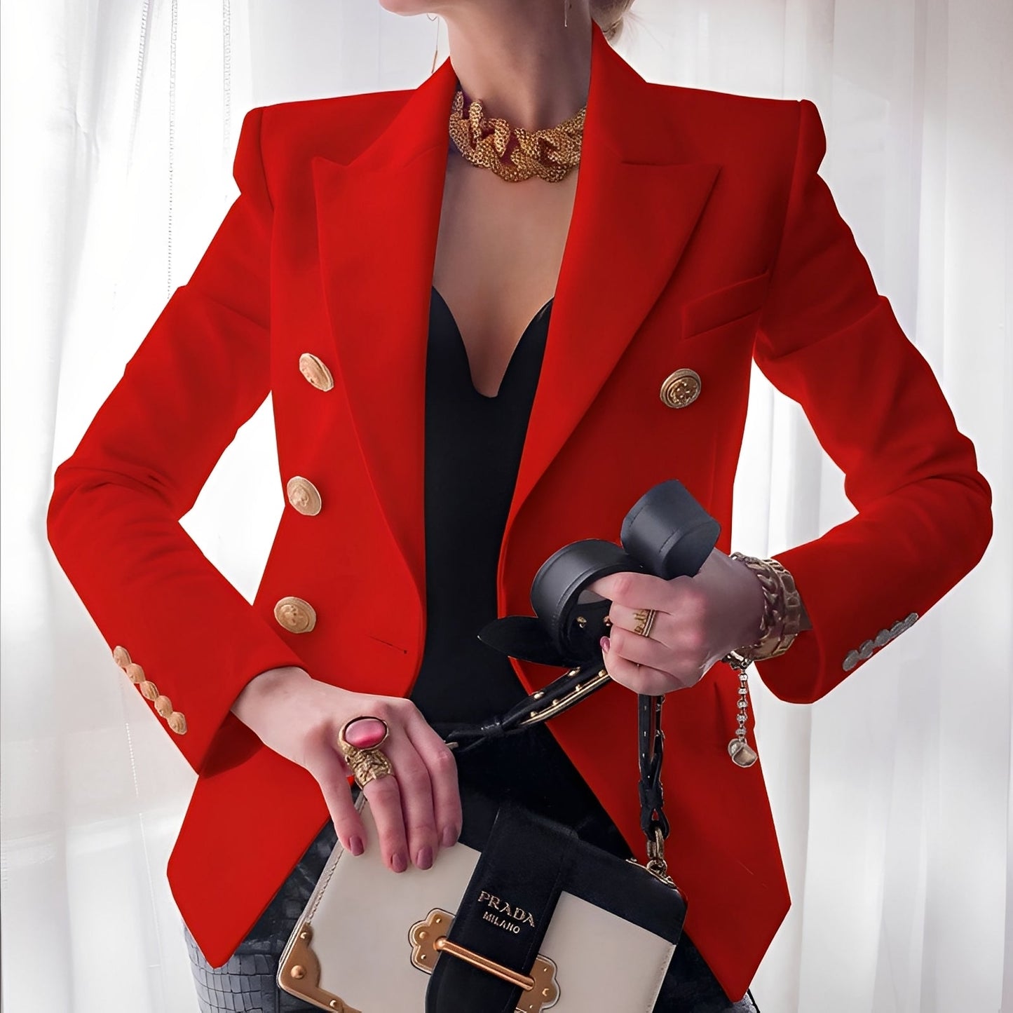 Blazer élégant pour femme avec boutons Design classique