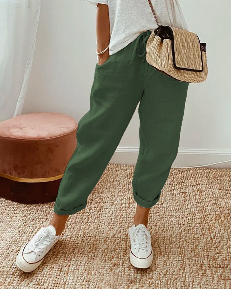 Helga | Pantalon en lin élégant été
