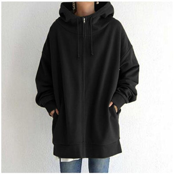 Parka femme capuche fermeture éclair automne-hiver