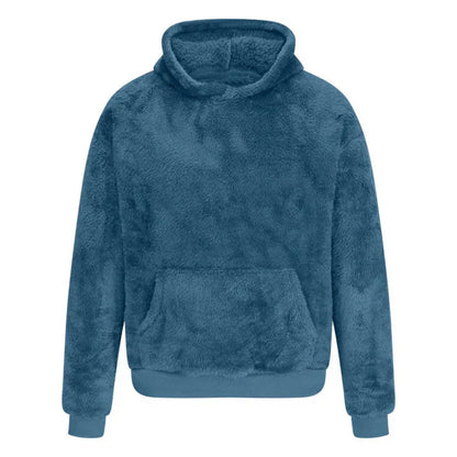 Pull en peluche doux à capuche