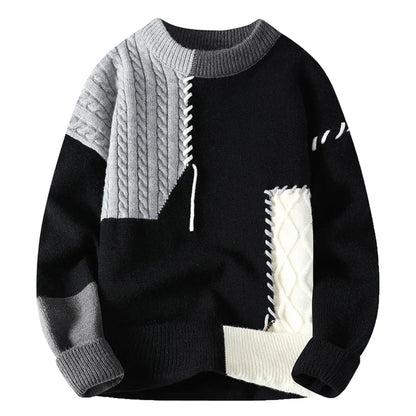Pull en maille tendance pour homme, style créateur