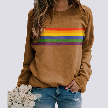 Pull tendance coloré à motifs pour femmes