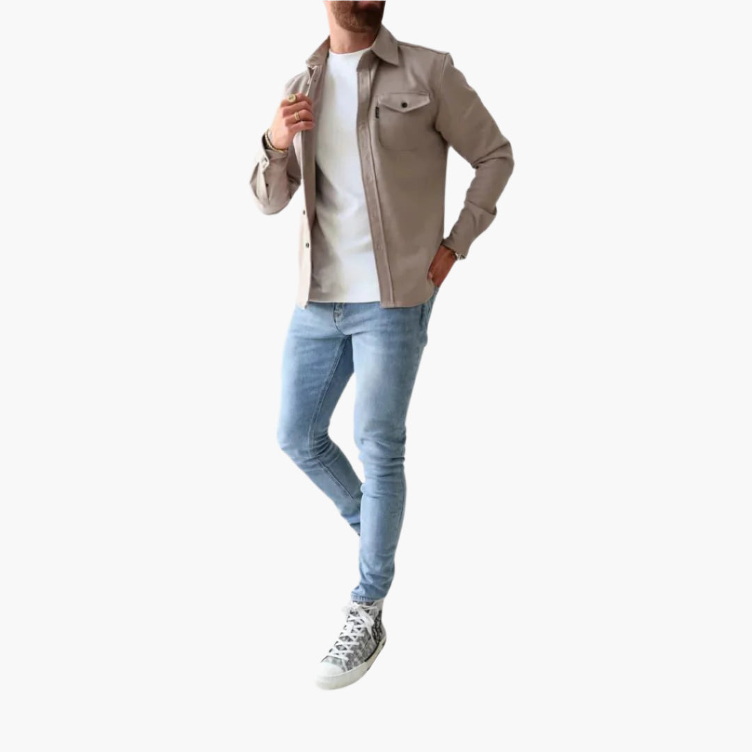 Moderne Overshirt Jacke - Vielseitiges Hemdjacke für Freizeit und Arbeit - IdealeKleiden