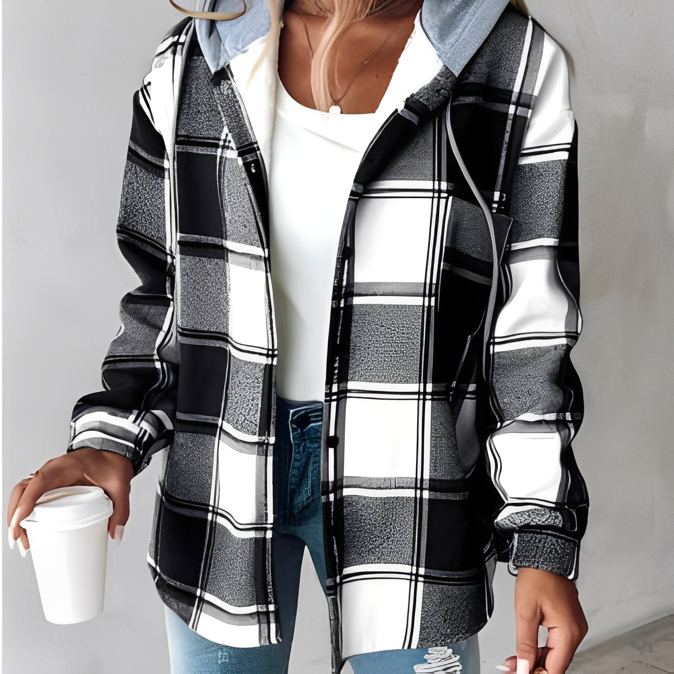 Veste à capuche douce et confortable pour femme