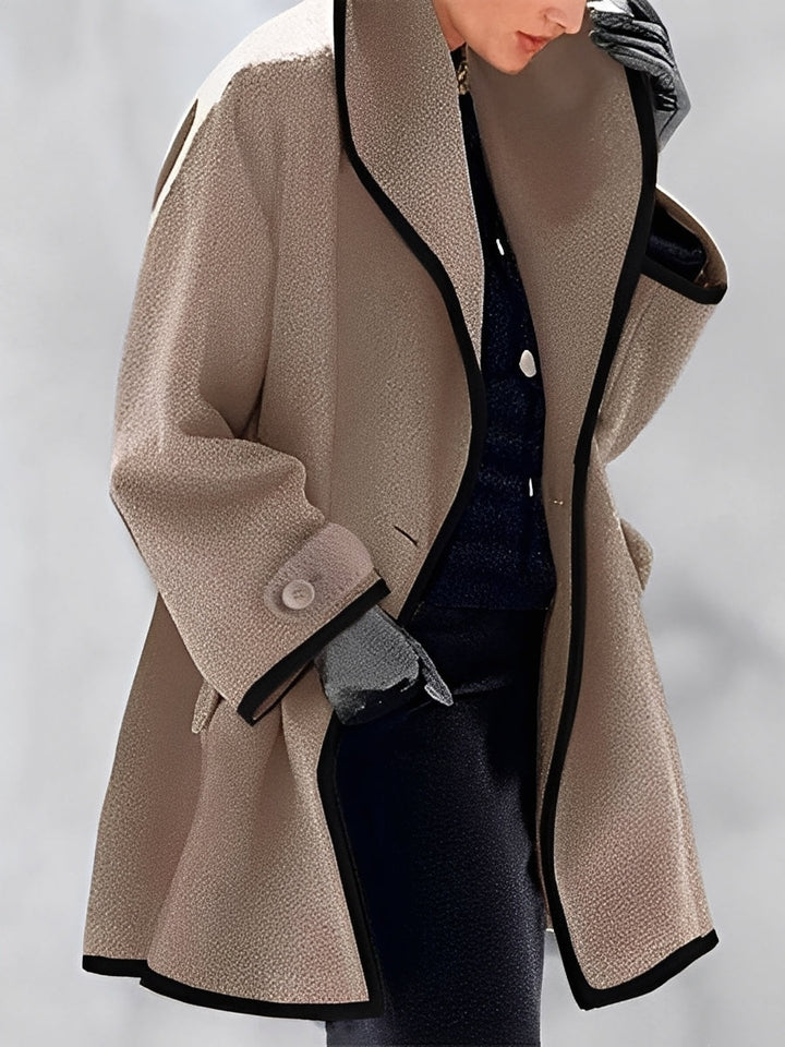 Eleganter Damen Wollmantel Klassisch Lang - IdealeKleiden