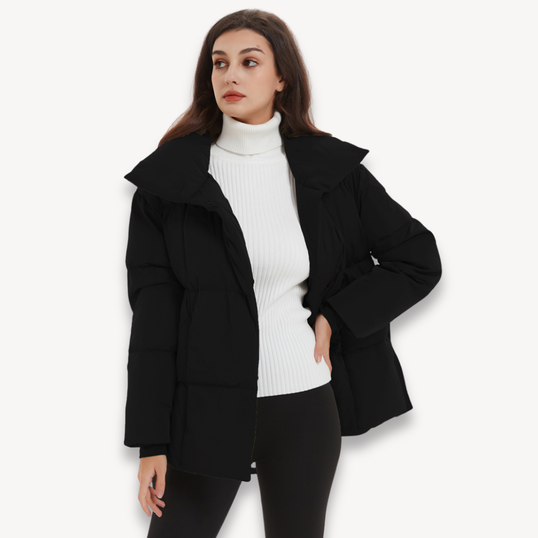 Doudoune élégante femme avec ceinture gilet