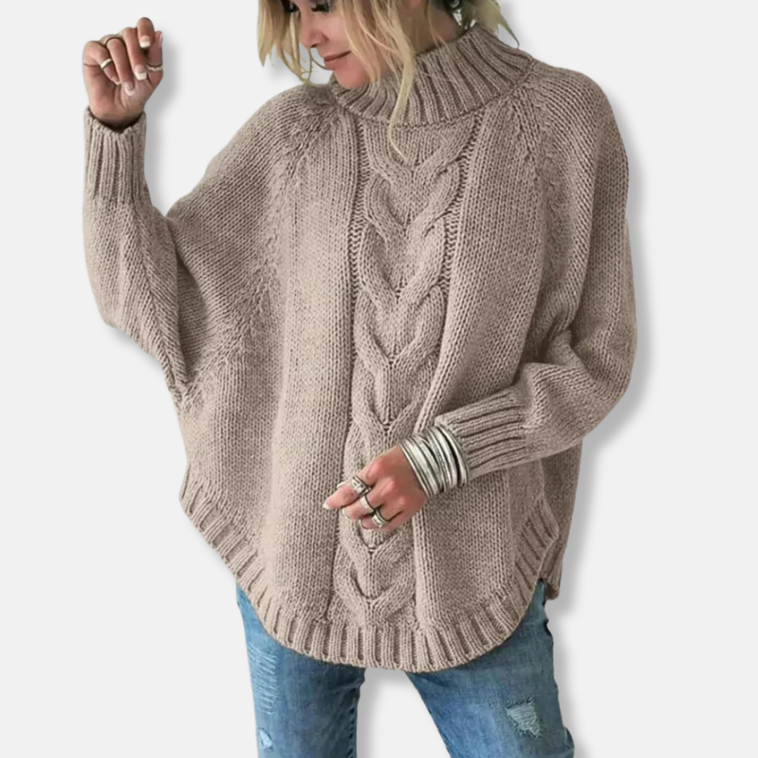 Pull-overs en laine à col roulé ample