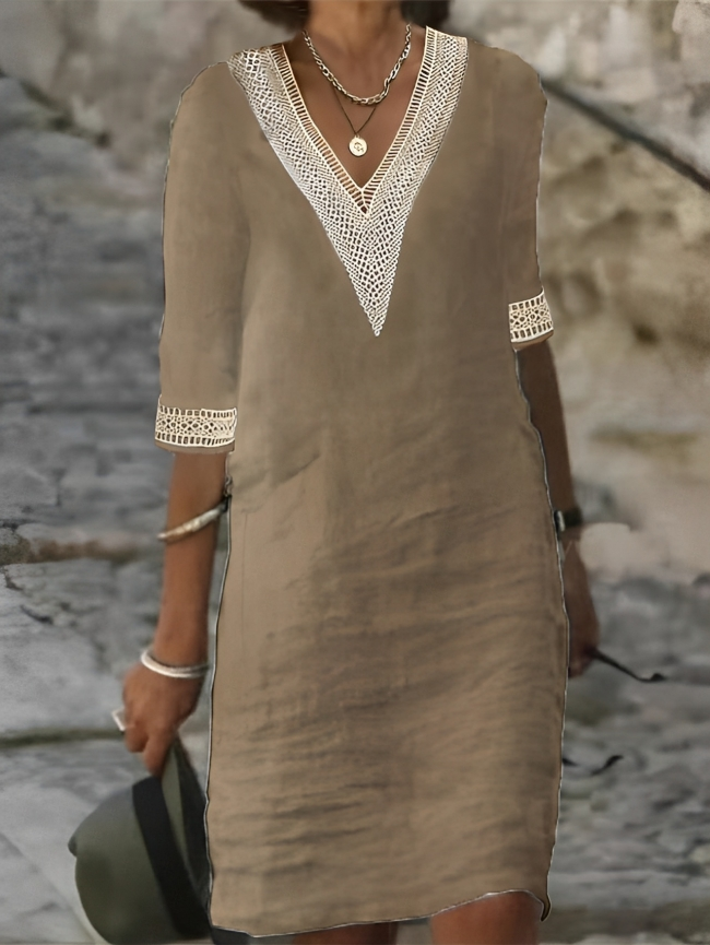 Robe d'été femme lin confortable élégante